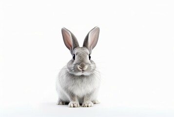 cute rabbit isolated on white background. generative ai