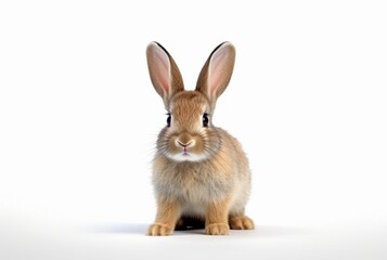 cute rabbit isolated on white background. generative ai