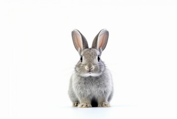 cute rabbit isolated on white background. generative ai