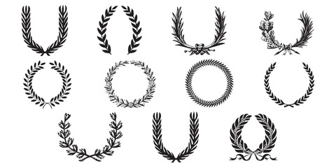 vector laurel leaf graphic pattern is great for creating graphics, ornament as background,