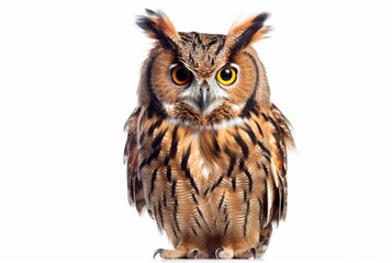 Obraz premium owl isolated on white background. generative ai