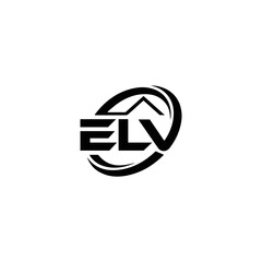 ELV logo. E L V design. White ELV letter. ELV, E L V letter logo design. Initial letter ELV letter logo set, linked circle uppercase monogram logo. E L V letter logo vector design.
