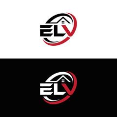 ELV logo. E L V design. White ELV letter. ELV, E L V letter logo design. Initial letter ELV letter logo set, linked circle uppercase monogram logo. E L V letter logo vector design.