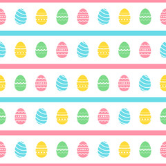 Easter eggs geometric striped seamless pattern
