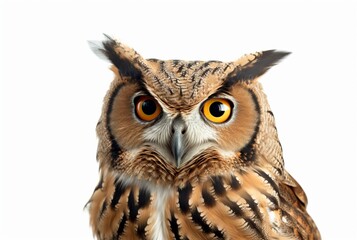 Fototapeta premium owl isolated on white background. generative ai