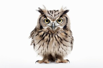 Obraz premium owl isolated on white background. generative ai