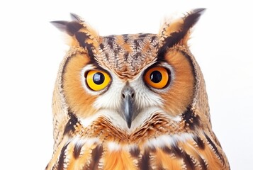 Obraz premium owl isolated on white background. generative ai