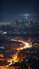 Fototapeta na wymiar View of city at night