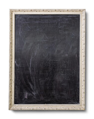 Empty aged blackboard with ornamental fancy frame; Suitable for writing a message