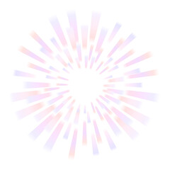 花火のようなピンク色の華やかな集中線