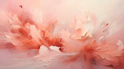 Feathery strokes of Peach Fuzz dance across the canvas, capturing the lightness and airy quality associated with the color of the year 2024.