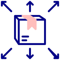  share package filled outline vector icon