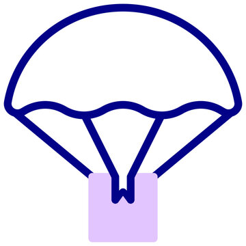 recommend clip art: parachute delivery filled outline vector icon