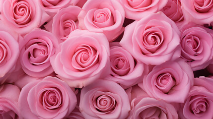 Beautiful close up macro shot of pink rose flower