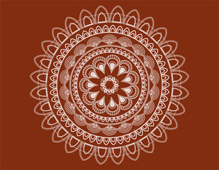 Mandala Vector, Floral Mandala Vector, mandala for Henna, Mehndi, tattoo, rangoli, decoration.