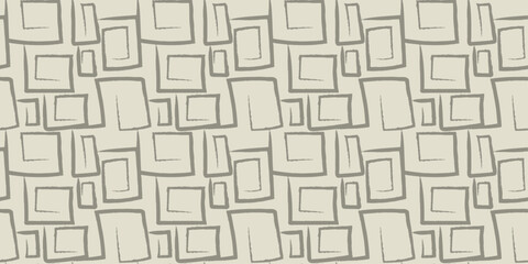 Vector seamless pattern with hand-drawn geometric shapes. For printing, packaging, textiles, wallpaper, banner