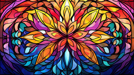 Colorful Stained Glass Window vector