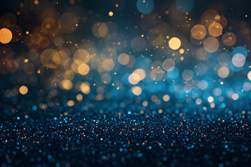 abstract glitter background lights blue gold