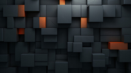 Dark background design abstract geometric blocks
