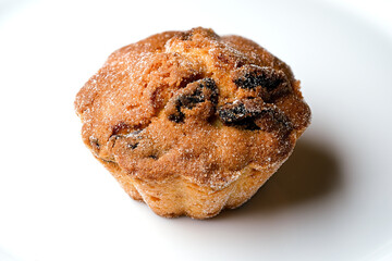 Sweet cupcake with raisins