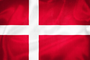 Fototapeta premium Grunge 3D illustration of Denmark flag