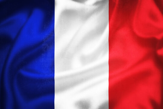 Grunge 3D illustration of France flag
