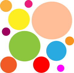 Abstract minimalistic background with multicolored circles