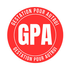 Symbole GPA gestation pour autrui en France