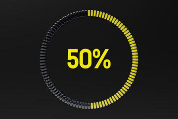 3d illustration of an indicator showing high risk. Normal  risk concept on  spedometer. Credit rating scale