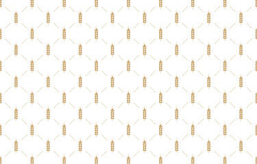 Wheat pattern wallpaper. oat symbol. free space for text. rice sign. Rice pattern wallpaper. - obrazy, fototapety, plakaty
