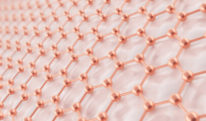 serum and molecule on skin cell. vitamin reduce up saggy. protection skin concept. 3d rendering.