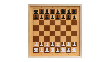 The arrangement of the pieces on the chessboard when playing Fischer chess 960