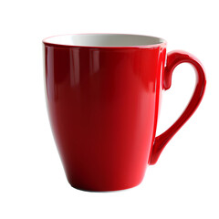 Red coffee cup on transparent background PNG