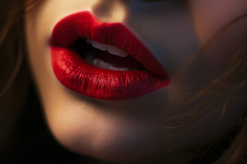 Vibrant Lip Hue Application - Close-up