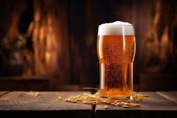 glass of beer HD 8K wallpaper Stock Photographic Image 