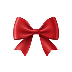 red bow ribbon on an isolated