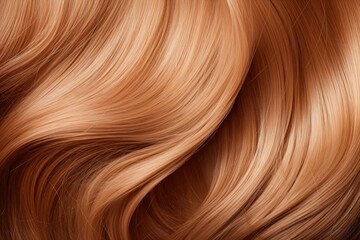 Beautiful copper shiny lustrous hair - obrazy, fototapety, plakaty