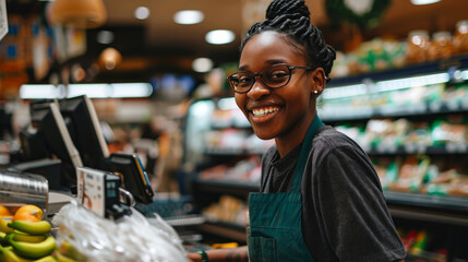 Sunny Disposition: Checkout Cashier Smiling