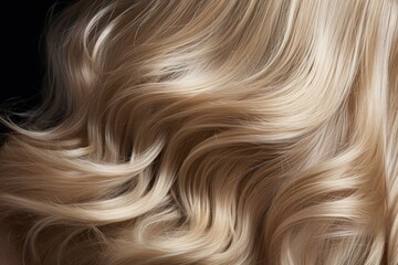 Naklejka premium Shiny healthy platinum blonde hair