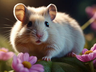 Image of a hamster looking around.