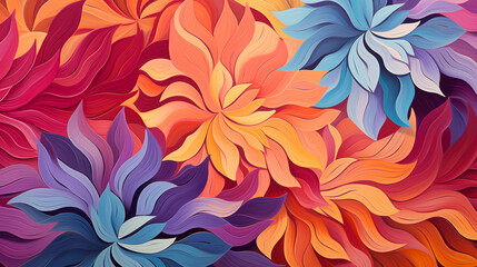 Dynamic Floral Burst Explosive and abstract patterns