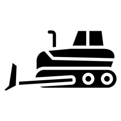 Bulldozer Icon Element For Design