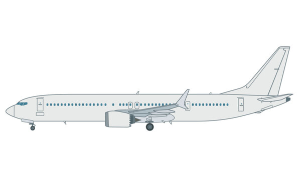 Zweistrahliges Passagierflugzeug
