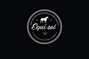 Minimal Farmhouse - horse lover logo