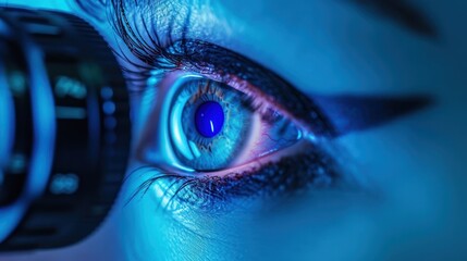 Macro Image of LASIK Eye Surgery: Cornea Reshaping Procedure - obrazy, fototapety, plakaty