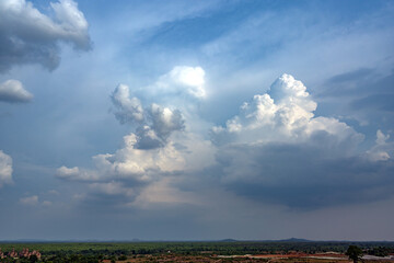 Beautiful sky at outer side of Orchha, Madhya Pradesh, India