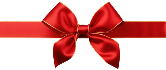 Ribbon and bow isolated on a transparent background
