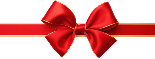 Ribbon and bow isolated on a transparent background