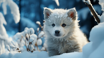 Obraz premium dog in snow