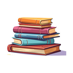 stack of books isolated on white